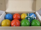 Vintage Regent Wood Bocce Balls Made In Italy Box Euc Incomplete Set