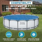 Bestway Round Solar Pool Cover For 18  Frame   Steel Wall Above Ground Pools