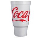 Dart 32aj20c 32 Oz Pedestal Coke-cola Foam Print With Lids Choose Quantity