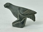 Antique Hand Carved Inuit Green Granite Bird Crow Raven Carving Figurine Eskimo