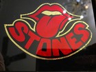 Rolling Stones Vintage Carnival Prize Mirror Painted Glass Picture 6    X 5   