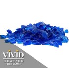 Vivid Turquoise Blue 1 2 - 3 4 Large Fireplace Fire Pit Fireglass Glass Crystals