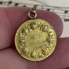 Antique French Art Nouveau Gold-filled Virgin Mary Medal Signed Tricard C1926