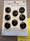 Vintage    dark    Button Lot Black  Dark Green  Dark Navy Buttons On Cards