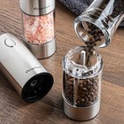 Lithium Powered Electric Salt   Pepper Grinder Mill Set  W  Led Usb Rechargeable