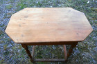 Antique 18th Century Colonial Tavern Table With Rare Rectangular Cut Corner Top