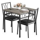 Dining Table 3 Piece Set For 2 Kitchen Table Dinette With Upholstered Chairs
