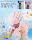 Summer Uv Driving Gloves For Women Upf 50  Ice-silk Cooling 2-fingers-flip To   
