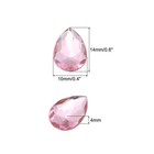 200pcs Flat Back Acrylic Teardrop Gems 10x14mm Rhinestones Light Pink