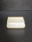 White Alabaster   Small Stone Trinket Box Jewelry Holder 2   x3    Vintage     