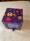 Lisa Frank Photo Cube 4 5     Square Photo Holder Purple Rainbow Color Vintage