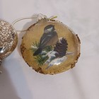 Vintage Inspired Gold silver Excellent Bird Mercury Glass Ornaments
