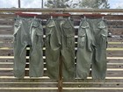 Us Military M-1951 Field Trousers Korean War Era Regular Medium  Green - 3 Pairs