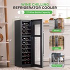Nutrichef 27 Bottle Wine Fridge   Dual Zone Wine Chiller Adjustable Temperature
