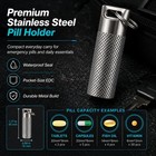 Pill Case  Titanium Pill Box Keychain - 100  Waterproof Medicine Organizer  K   