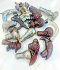 Victorian 14 Handle Lot For Wooden Walking Cane Head Gentleman Antique Head Gift