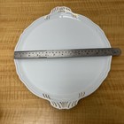 Richard Ginori White With Gold Cake Tray Platter Handles Scalloped Edge  11 7 8 