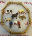 Vintage 1940s German czech erzgebirge Wood Figures   Animals  16 Pcs 