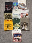 Vintage T Shirt Lot Of 10 Tees Modern 90s Sports Nature Band Graphic Size S   M