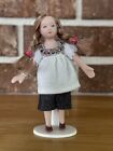 1 12 Dollhouse Miniature Modern Girl Doll Child Ponytails Porcelain Posable 1 12
