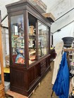 Vintage Antique Oak Country Store Display Cabinet 94    L X 25    D X 97    H - 2 Door