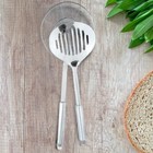 2 Pcs Stainless Steel Cooking Colander Skimmer Slotted Spoon Kitchen Strainer