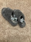 Ugg Women   s Fluff Yeah Slide - Charcoal Grey Size 7 - Excellent Condition 