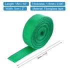 Fiberglass Exhaust Wrap Tape 2 x50  Green Header Heat Wrap With 4 Stainless Ties