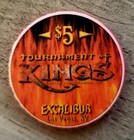  5 Excalibur Tournament Of Kings France Knight Casino Chip - Las Vegas  Nevada  