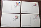 Gb Phq Cards 1984 -heraldry  Back - Fdi  Full Set Used Free Post Uk