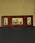 Giant Panda Rare Treasure   Decorative Hinged Wood Display W  2 Foldable Panels 