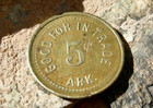 Antique Hot Springs  Arkansas  garland Co   little Casino Saloon  Brass  Token