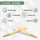 Pre Rolled Cones 1 1 4 Size 50 Pack  Natural Unbleached Rolling Papers With W-sh