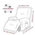 Velvet Recliner Sofa Cover Stretch Elastic Armchair Covers Non Slip Slipcovers