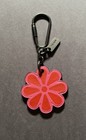 Coach Signature Daisy Pink Flower Keyring Bag Charm With Box Leather 2016