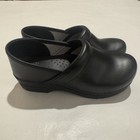 Dansko Professional Shoes Womens Size 9 5-10 Black Leather Clogs Nursing Comfort