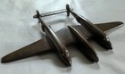 Vintage Bronze Wwii Era P-38 Trench Art Toy Airplane Model