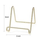 6 Pcs Plate Stands For Display Holder Gold 3 Inch Twist Wire Iron For Picture   