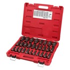 Milwaukee 49-66-7016 Shockwave Metric   Sae 29 Piece 1 2 Dr Impact Socket Set