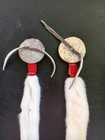 Powwow Regalia White Ermine  Braid Ties Native American Style