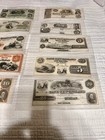 Usa Confederate States Civil War Obsolete Currency Lot 10 Notes High Grade   Unc