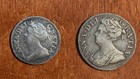 Great Britain England Queen Anne  1710  2   3 Pence Silver Coins  Vf vf 