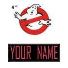 Adult Size Ghostbusters No Ghost 1   Custom Name Tag Patch Set  iron On Style 