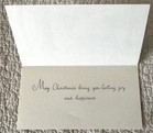 Unused Christmas Tree Woods Rabbits Birds Snow Vtg Greeting Card 1950s 1960s