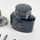 Parker Vintage Style Calligraphy Dip Pen Set Black Ink White Feather 6 Tips    