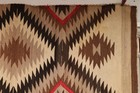 Antique Large Navajo Crystal Eye Dazzler Native American Rug 59x45 Blanket Vtg