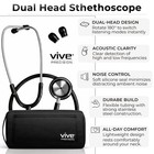 Vive Precision Dualhead Stethoscope - Dual Head 1 Count  pack Of 1   Black