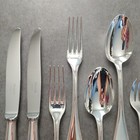 Christofle Perles 10pcs Silverplate Flatware Knife Fork Spoon Excellent