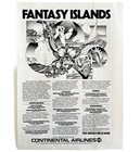 Continental Airlines 1979 Advertisement Aviation Fantasy Islands Vintage Dwkk6
