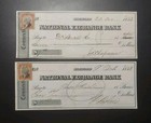 1873 Us Lot Of 10 Old National Exchange Bank Checks Revenue Stamps Hartford Ct
